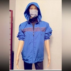 077-10084 blue windbreaker jacket size M